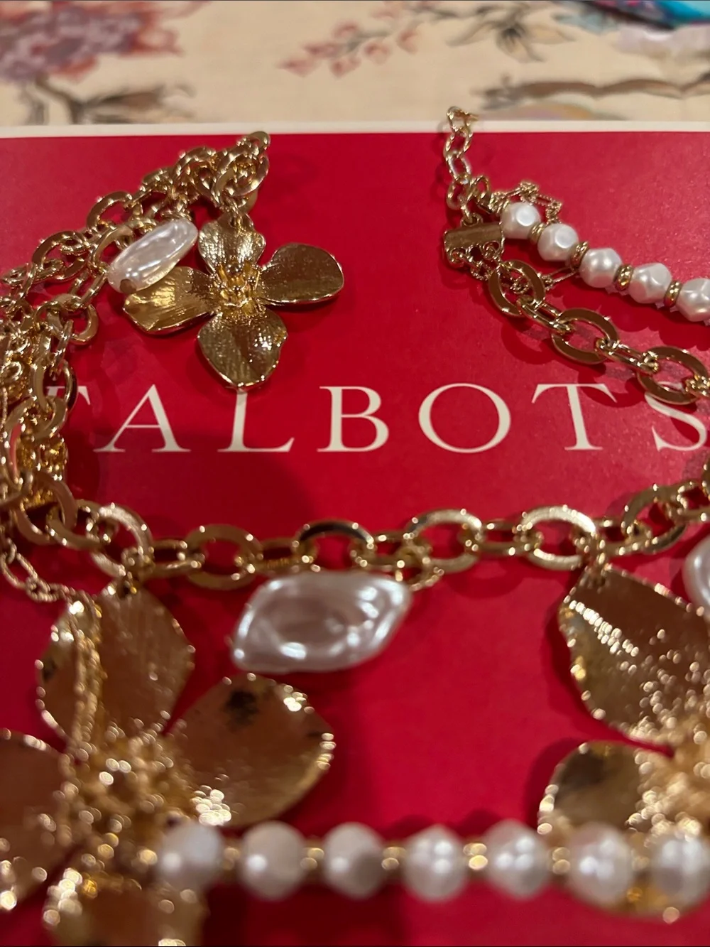 Albion Gold Floral Pearl necklace by Lilly Pulitzer NWOT
